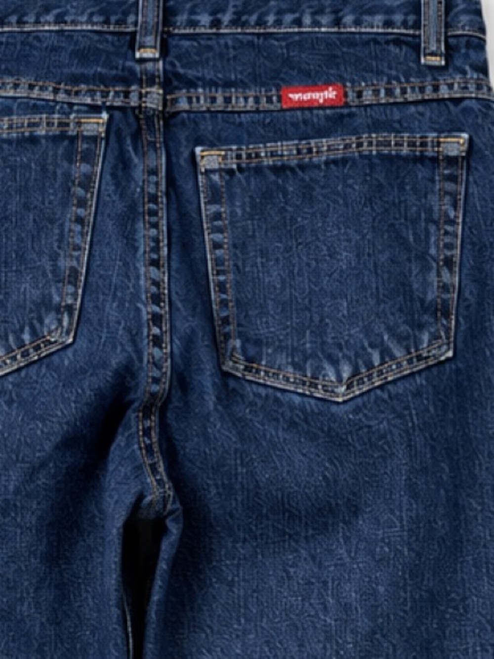 Wrangler Boys Size 16 Regular Straight Leg Blue Jeans 100% Cotton